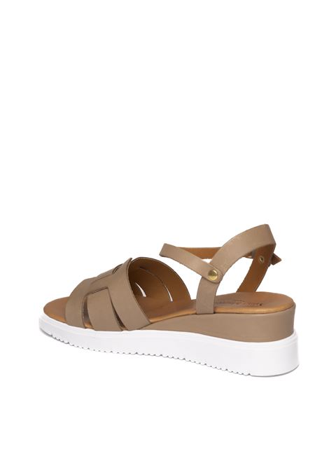 Taupe leather sandal YUNA MARSELLA | FZ-318VIT-TAUPE